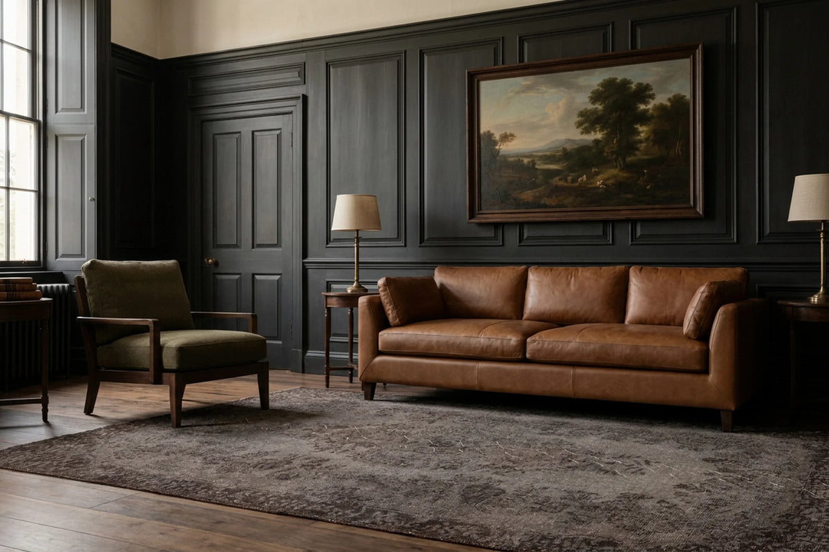 Turkish Area Rug in a styled room