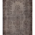 Vintage Isparta Turkish Area Rug 5x9 ft — Gray & Brown Overdyed (No. 39583)