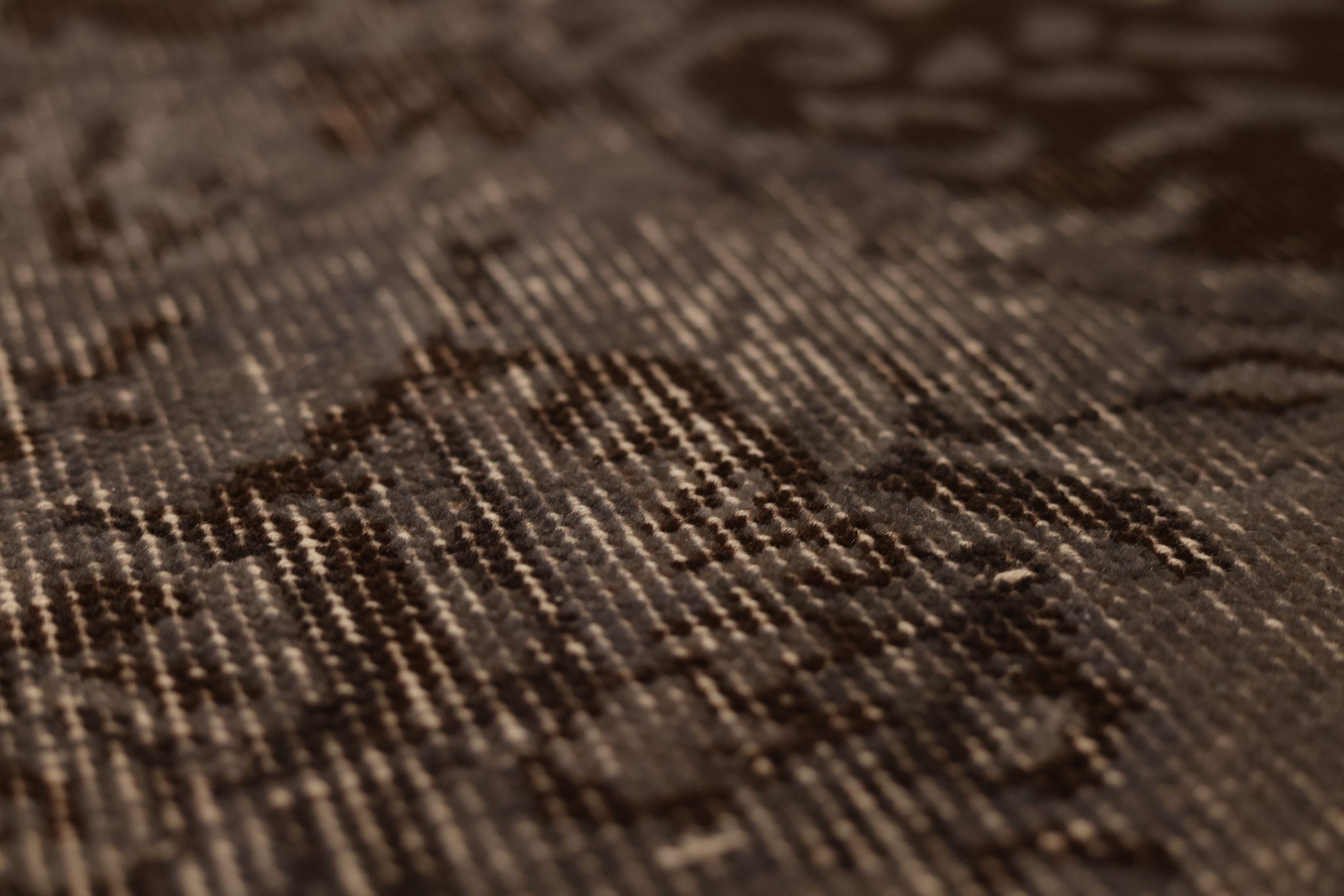 Vintage Isparta Turkish Area Rug 5x9 ft — Gray & Brown Overdyed (No. 39583)