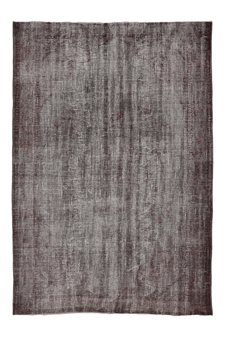 Vintage Manisa Turkish Area Rug 5x8 ft — Gray & Brown Overdyed