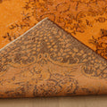 Vintage Isparta Turkish Area Rug 5x9 ft — Orange & Brown Overdyed