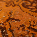Vintage Isparta Turkish Area Rug 5x9 ft — Orange & Brown Overdyed