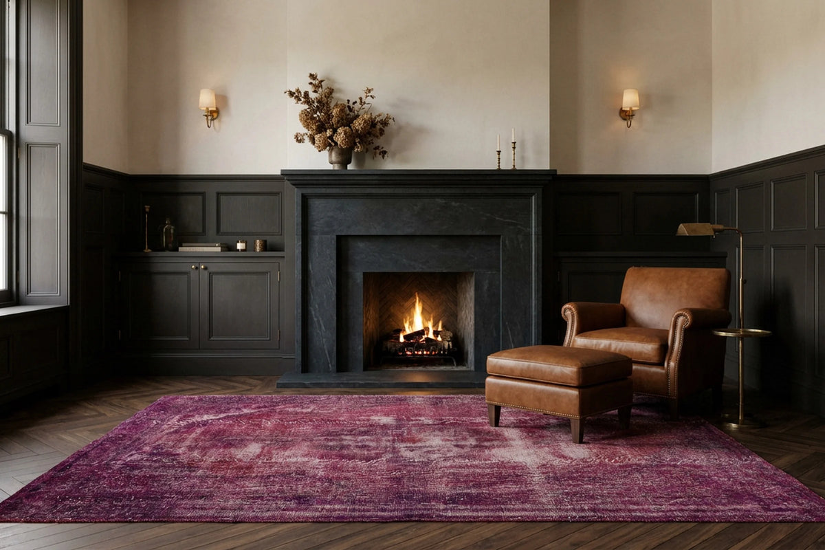 Turkish Area Rug in a styled room