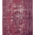 Vintage Isparta Turkish Area Rug 5x8 ft — Pink & Red Overdyed