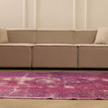 Vintage Isparta Turkish Area Rug 5x8 ft — Pink & Red Overdyed