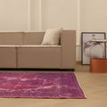 Vintage Isparta Turkish Area Rug 5x8 ft — Pink & Red Overdyed