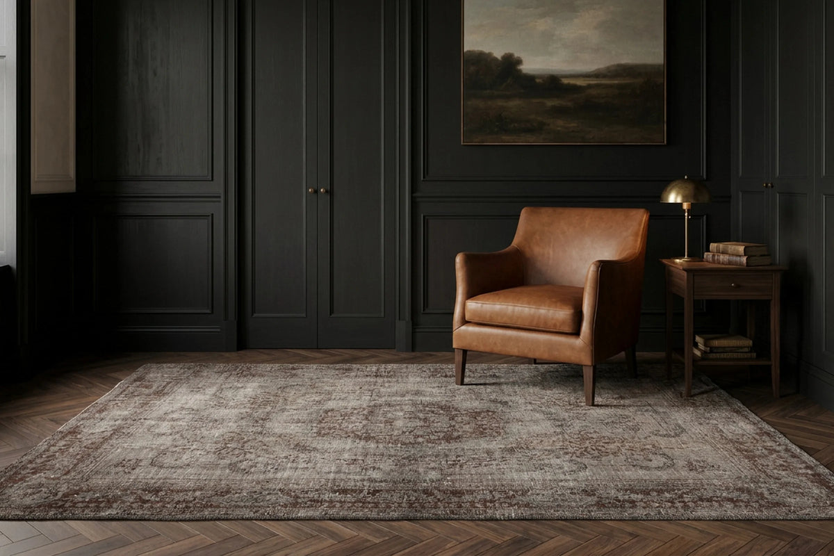 Turkish Area Rug in a styled room