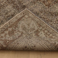 Vintage Isparta Turkish Area Rug 5x8 ft — Gray & Brown Floral