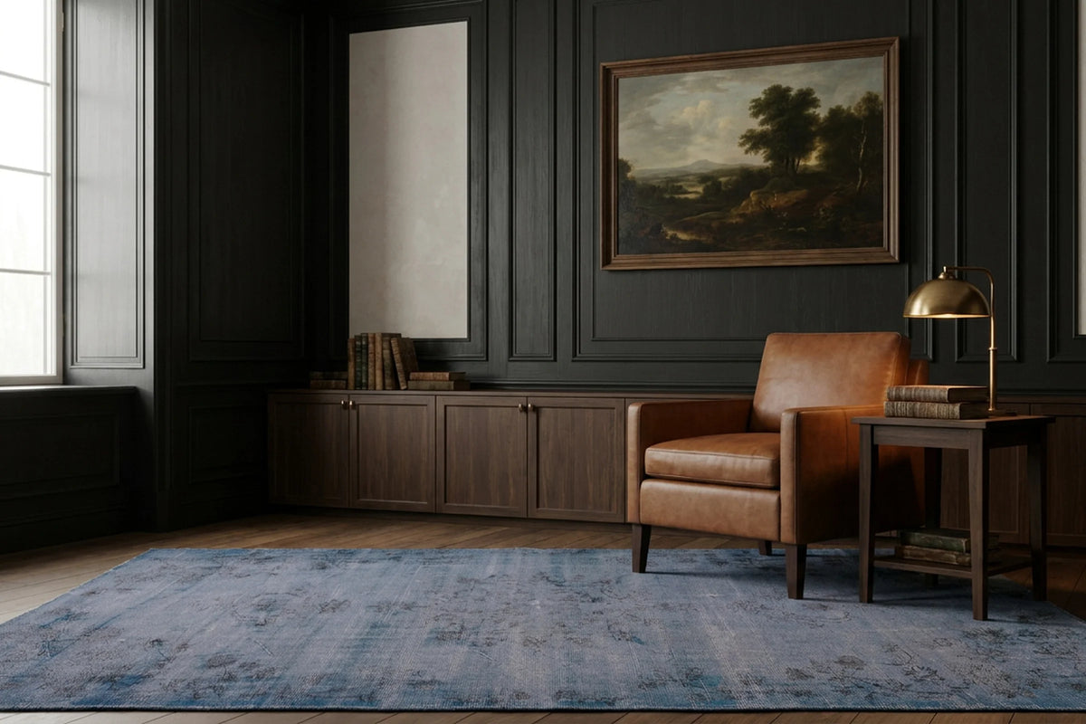 Turkish Area Rug in a styled room