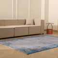 Vintage Manisa Turkish Area Rug 5x8 ft — Blue Overdyed
