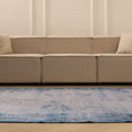 Vintage Manisa Turkish Area Rug 5x8 ft — Blue Overdyed