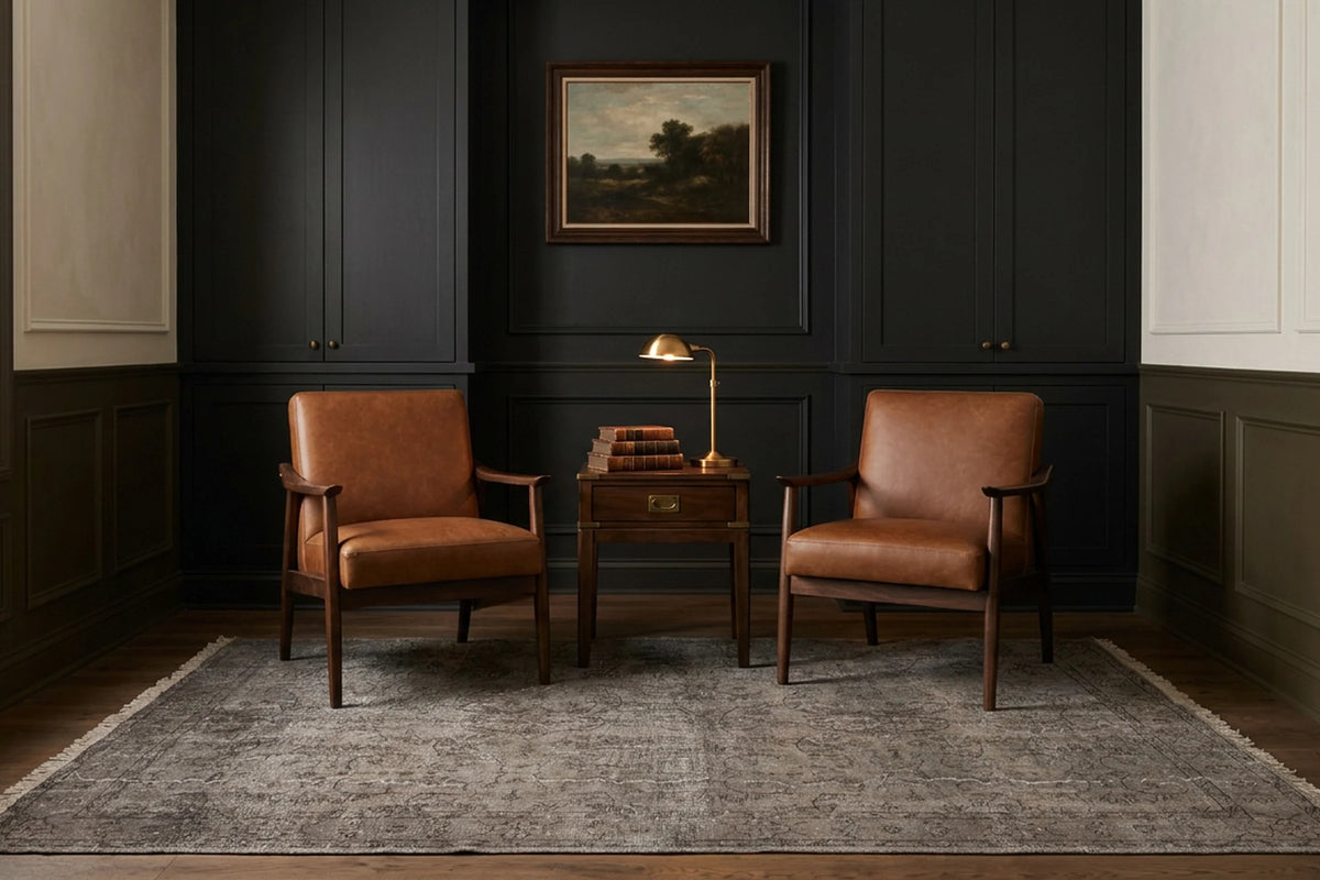 Turkish Area Rug in a styled room