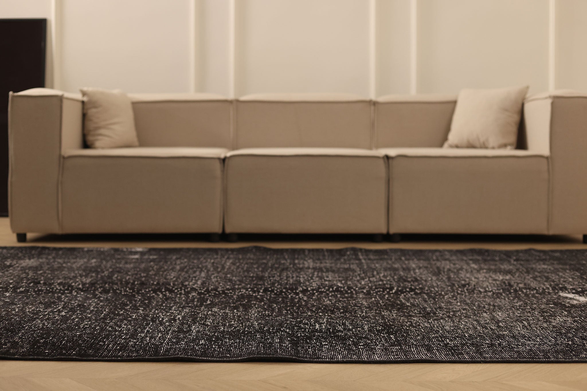 Vintage Manisa Turkish Area Rug 6x10 ft — Gray Overdyed