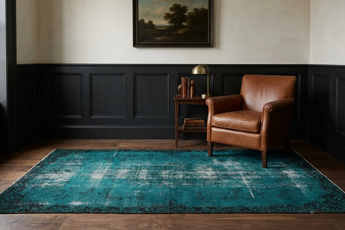 Turkish Area Rug in a styled room