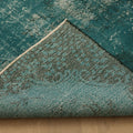 Vintage Isparta Turkish Area Rug 5x8 ft — Blue Overdyed