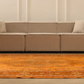 Vintage Isparta Turkish Area Rug 6x10 ft — Orange & Brown Overdyed (No. 39599)