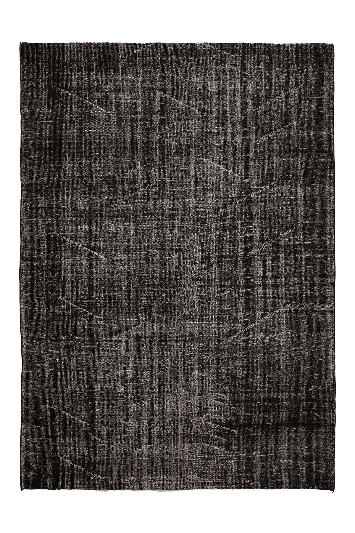 Vintage Manisa Turkish Area Rug 6x8 ft — Gray Overdyed