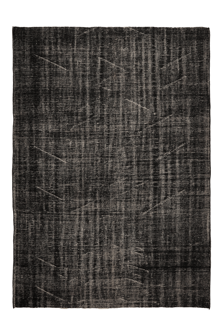 Vintage Manisa Turkish Area Rug 6x8 ft — Gray Overdyed