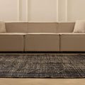 Vintage Manisa Turkish Area Rug 6x8 ft — Gray Overdyed