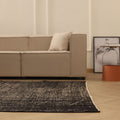Vintage Manisa Turkish Area Rug 6x8 ft — Gray Overdyed