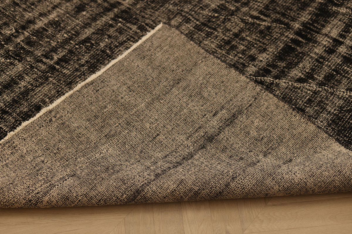 Vintage Manisa Turkish Area Rug 6x8 ft — Gray Overdyed