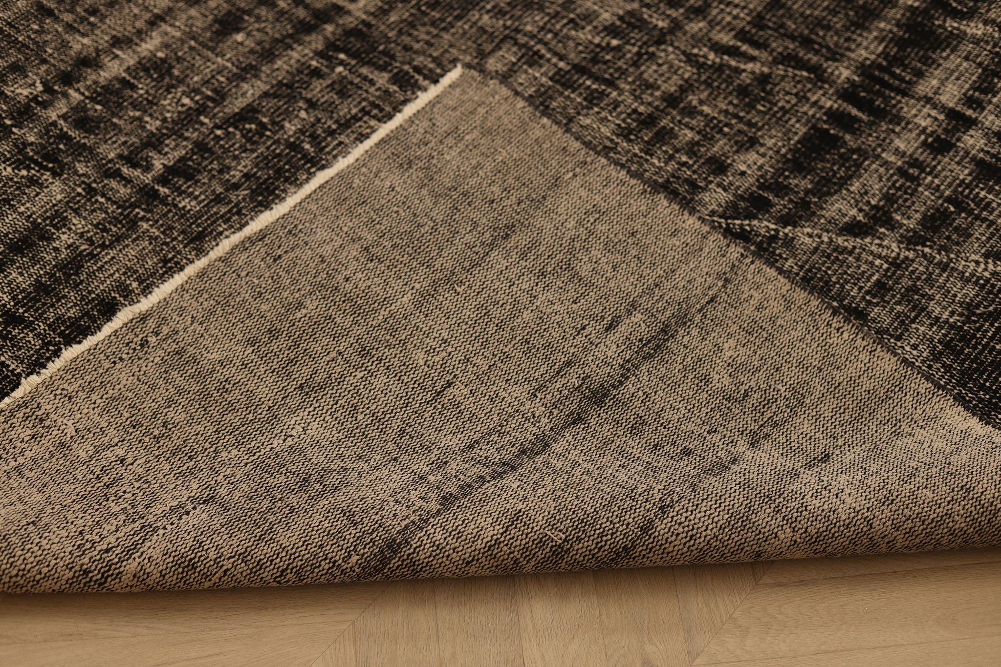 Vintage Manisa Turkish Area Rug 6x8 ft — Gray Overdyed