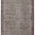 Vintage Isparta Turkish Area Rug 5x8 ft — Gray Overdyed (No. 39601)