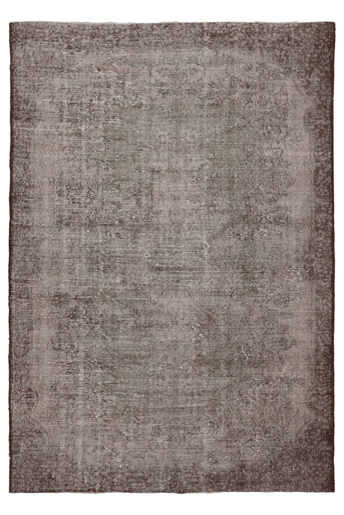 Vintage Isparta Turkish Area Rug 5x8 ft — Gray Overdyed (No. 39601)
