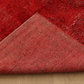 Vintage Isparta Turkish Area Rug 5x9 ft — Red Overdyed (No. 39602)