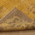 Vintage Isparta Turkish Area Rug 5x9 ft — Yellow & Brown Overdyed