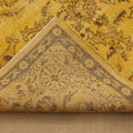 Vintage Isparta Turkish Area Rug 5x10 ft — Yellow & Brown Floral