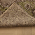 Vintage Isparta Turkish Area Rug 5x8 ft — Gray & Green Floral