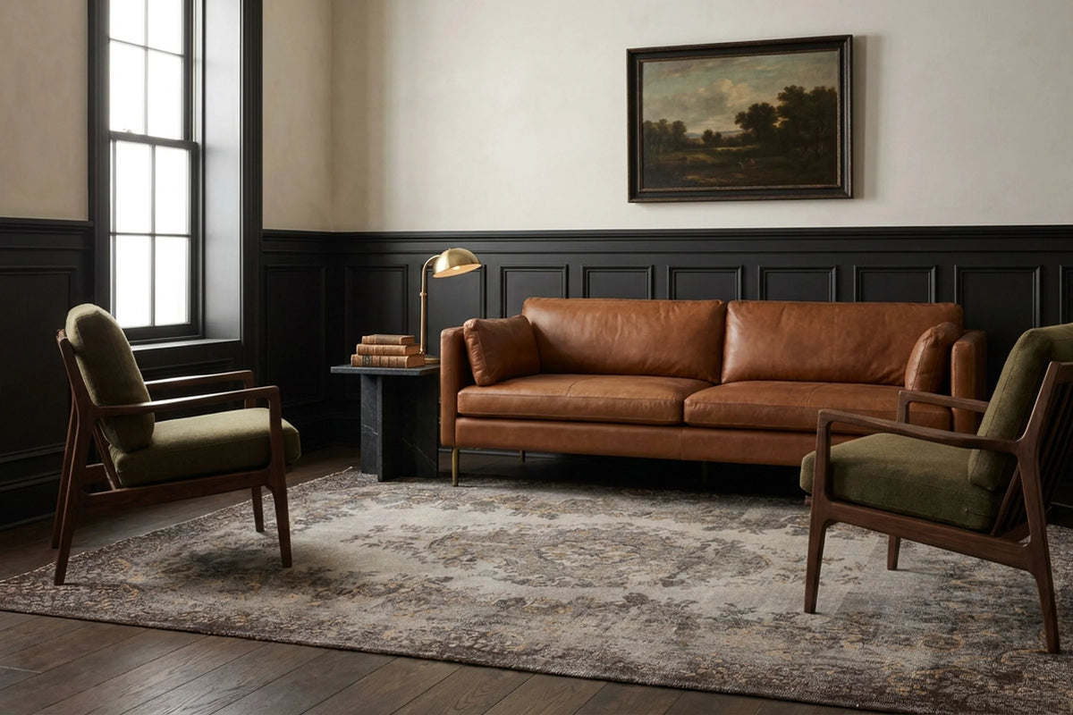 Turkish Area Rug in a styled room