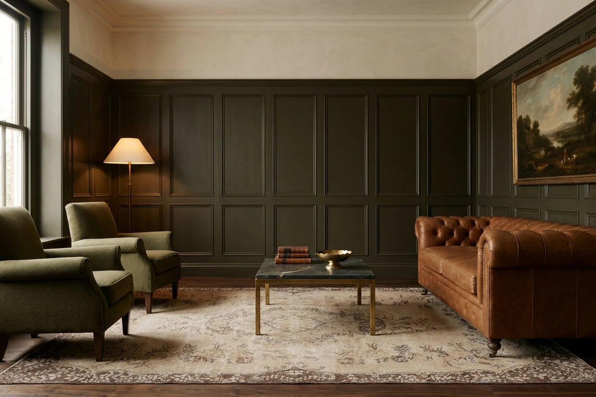 Turkish Area Rug in a styled room