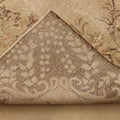 Vintage Isparta Turkish Area Rug 5x10 ft — Beige & Brown Floral (No. 39608)