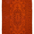 Vintage Manisa Turkish Area Rug 6x9 ft — Orange Overdyed