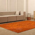 Vintage Manisa Turkish Area Rug 6x9 ft — Orange Overdyed