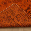 Vintage Manisa Turkish Area Rug 6x9 ft — Orange Overdyed