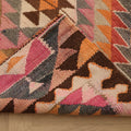 Vintage Southeastern Persian Style Kilim Runner Rug 4x11 ft — Orange & Pink Geometric