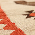 Vintage Southeastern Persian Style Kilim Runner Rug 4x11 ft — Beige & Brown Geometric