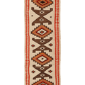 Vintage Southeastern Persian Style Kilim Runner Rug 4x11 ft — Beige & Brown Geometric