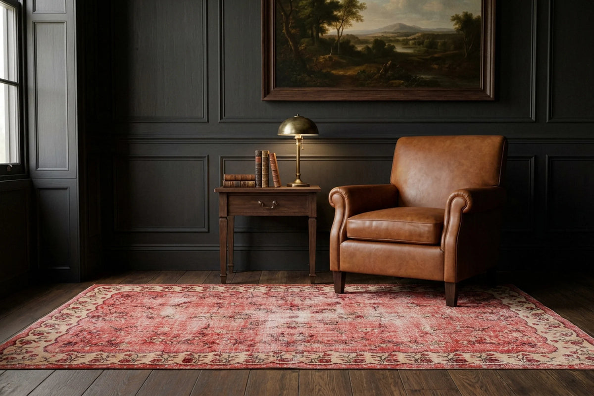 Turkish Area Rug in a styled room