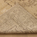 Vintage Manisa Turkish Area Rug 6x9 ft — Beige & Brown Distressed (No. 39903)