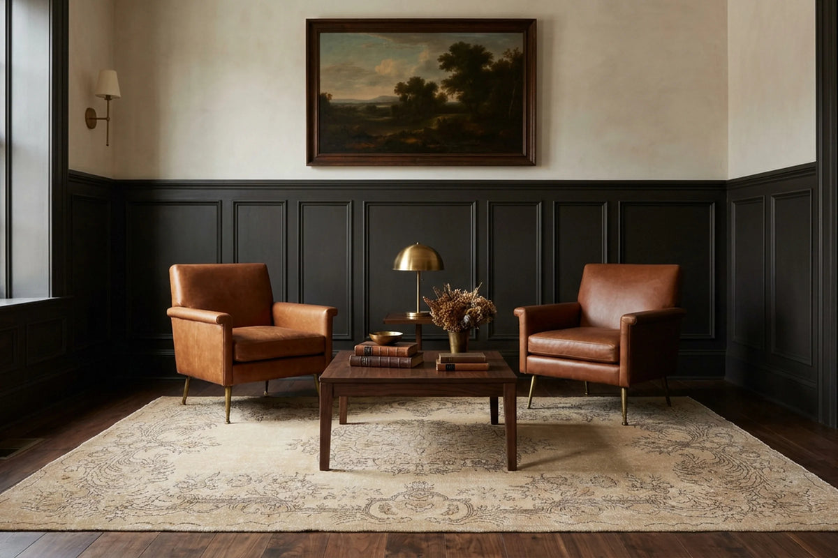 Turkish Area Rug in a styled room