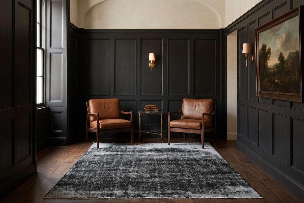 Turkish Area Rug in a styled room