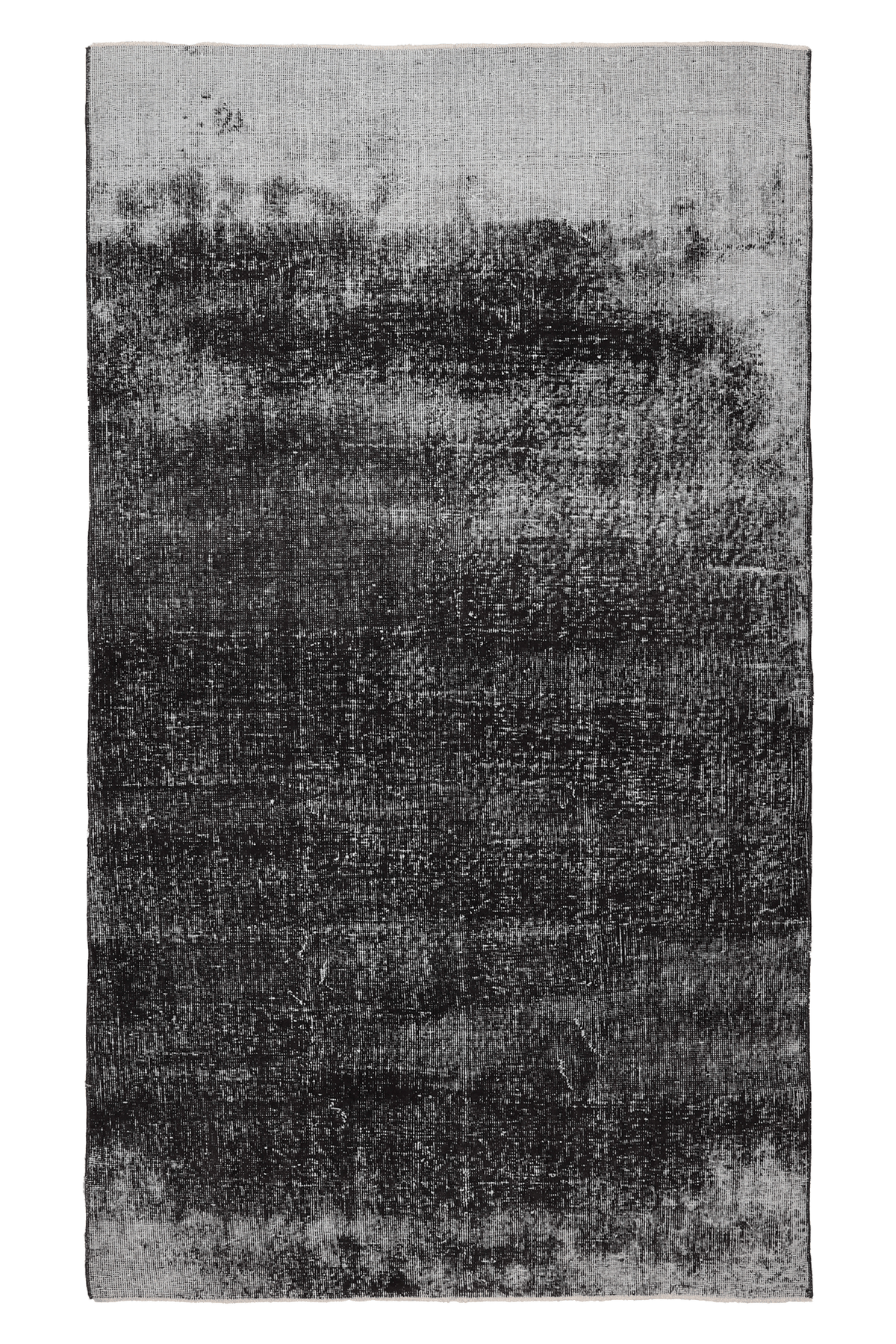 Vintage Isparta Turkish Area Rug 4x8 ft — Gray Overdyed