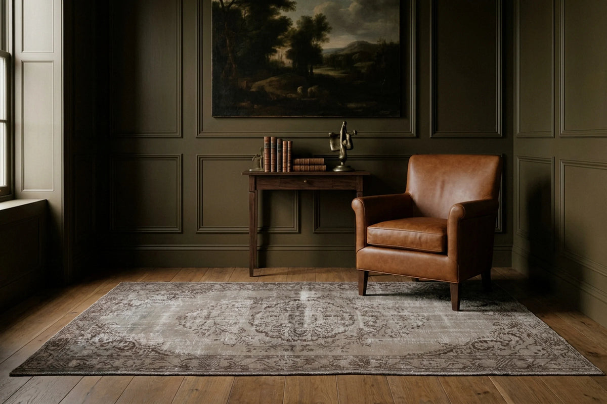 Turkish Area Rug in a styled room