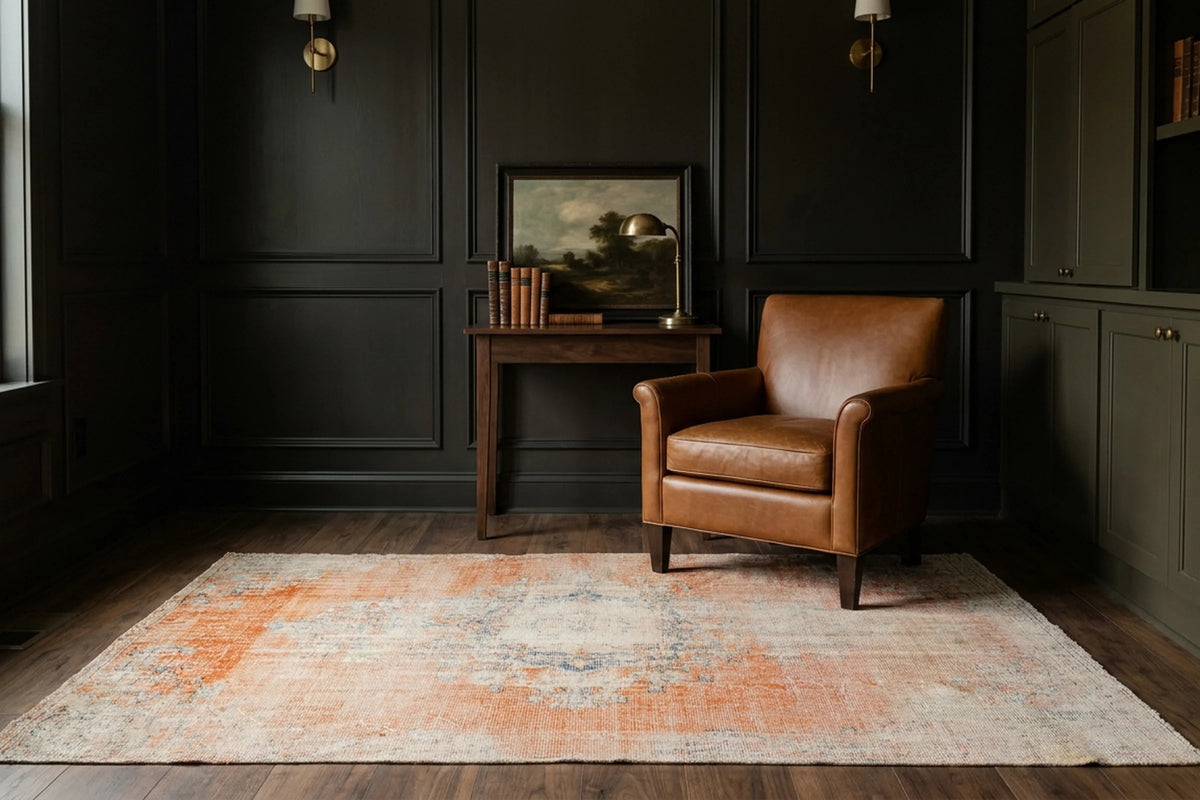 Turkish Area Rug in a styled room