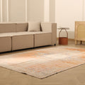 Vintage Manisa Turkish Area Rug 5x9 ft — Orange & Beige Distressed (No. 39911)