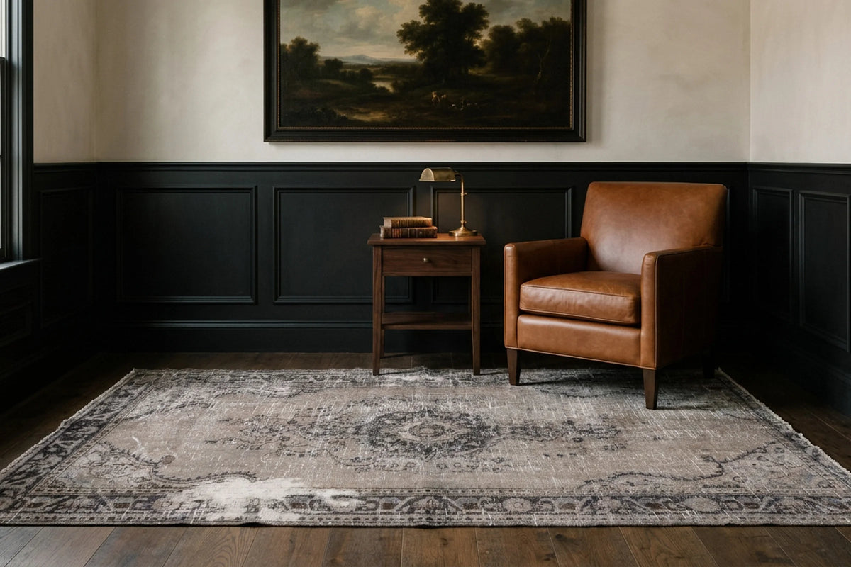 Turkish Area Rug in a styled room